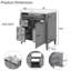 Meuble-lavabo 30 po avec plateau basculant - 2 tiroirs + organisateur de porte et tablette réglable, glissières à fermeture en douceur. Base à pieds romains, évier en céramique 6,7 po, plateforme de robinet 4 po-177717746