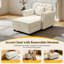 Canapé en velours avec repose-pieds 53,5 po Chesterfield-1763834916