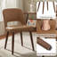 Ensemble de 4 chaises d'appoint rembourrées en similicuir avec pieds en bois massif pour salle à manger-1068077709-1068077700