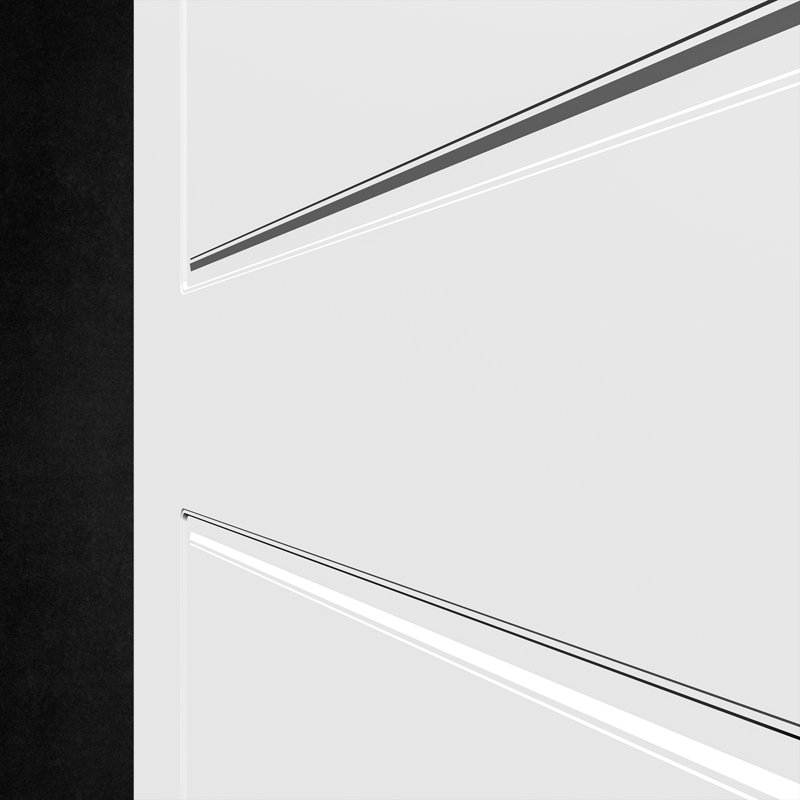 Cascade White 2-Panel Wood Barn Door with Hardware Kit