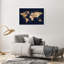 Mapamundi Metallic World Splash Modern - cadre photo, impression-73342188-73342189