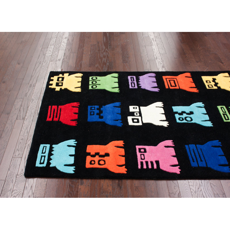 nuLOOM KinderLOOM Robot Black Kids Rug | Wayfair
