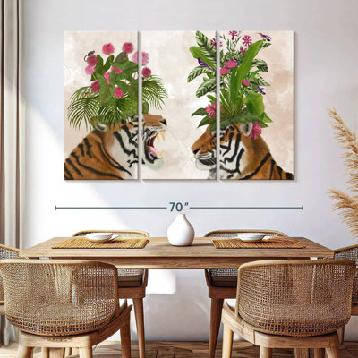 Brampt Hot House Tigers Pair Pink Green
