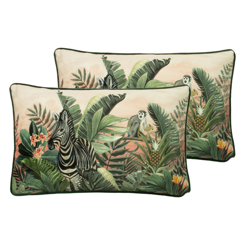 Evans Floral Square Cushion, Polyester