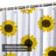 Rideau de douche imperméable jaune vif avec 12 crochets-1025865988