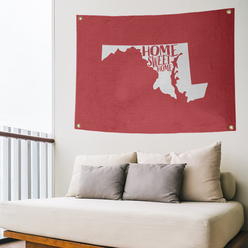Tapisserie murale maryland, H 59 po x l 80 po, Rouge