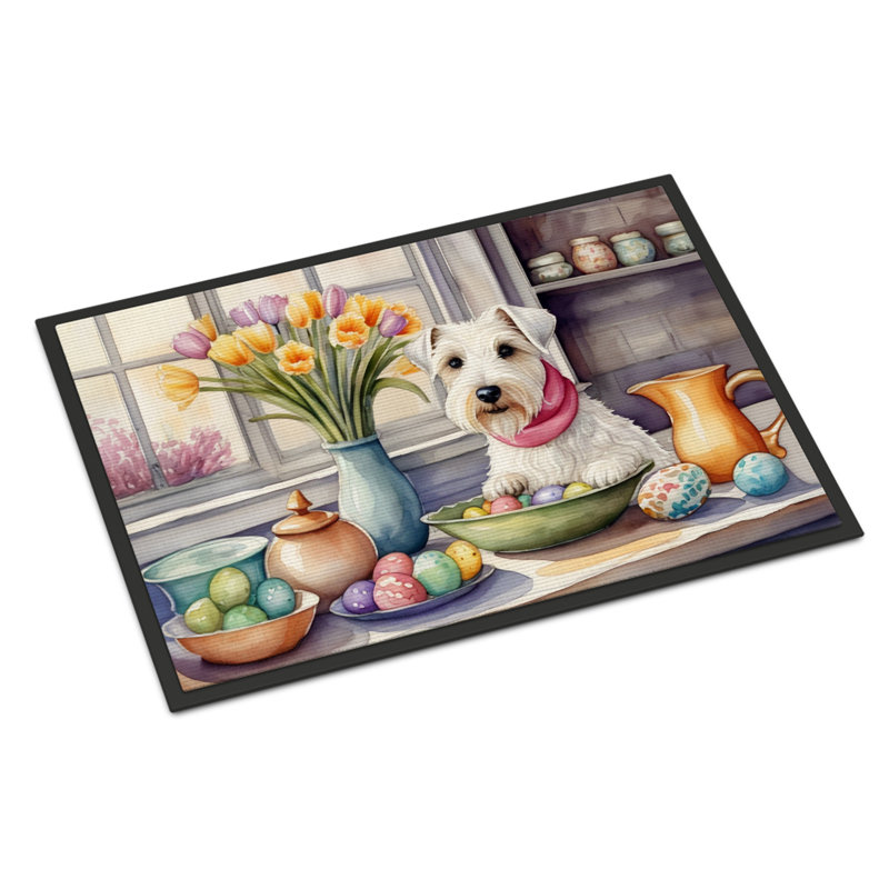 Paillasson Decorating Pâques Sealyham Terrier, L 18 po x L 27 po