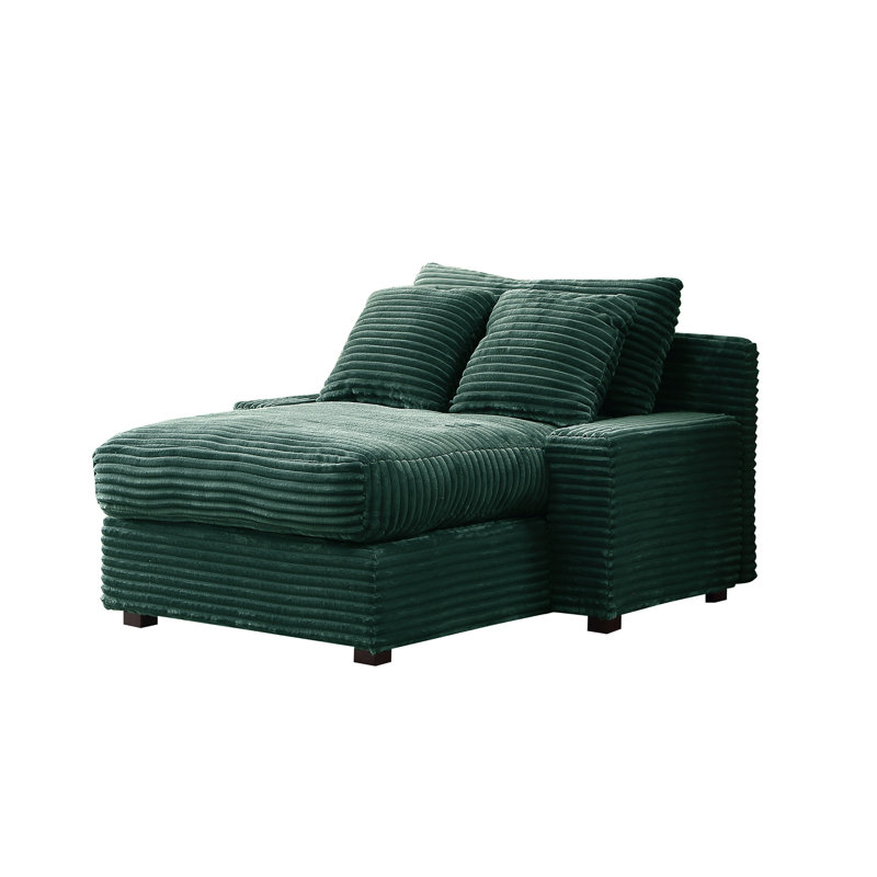 Deyaneira Upholstered Chaise Lounge, Green