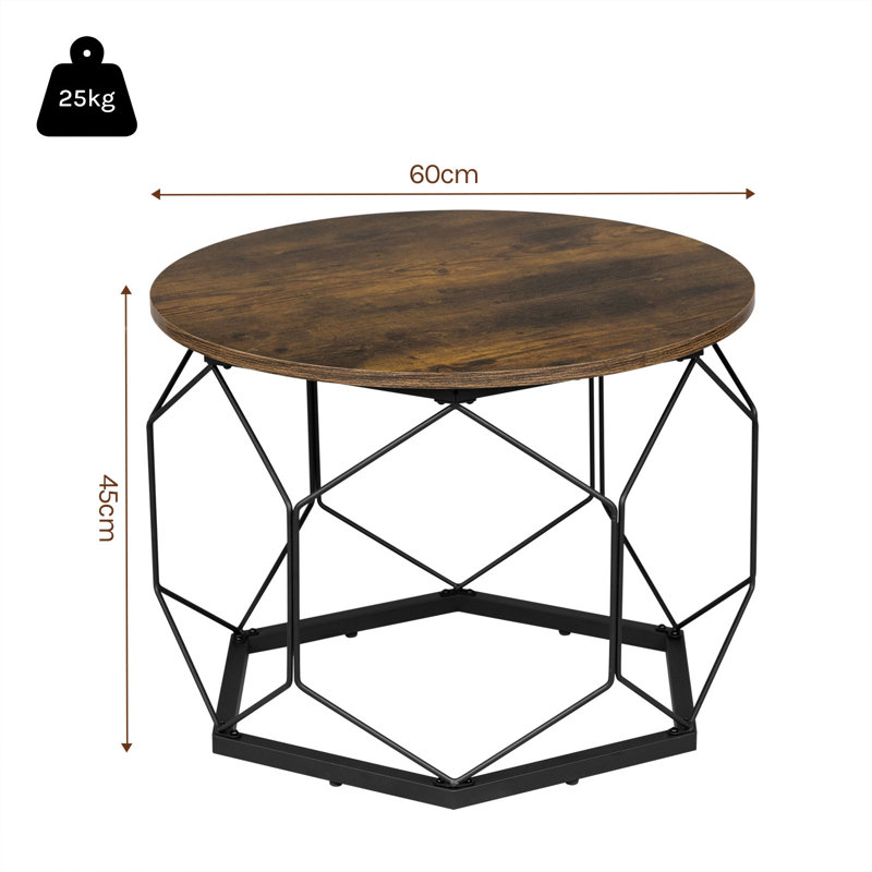 Frame Coffee Table with Storage, Espresso Wood