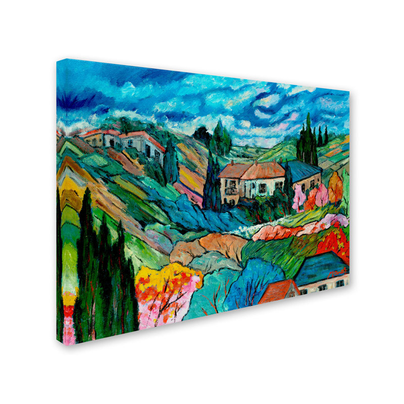 « valley house », reproduction d’art sur toile tendue, H 14 po x l 19 po x P 2 po