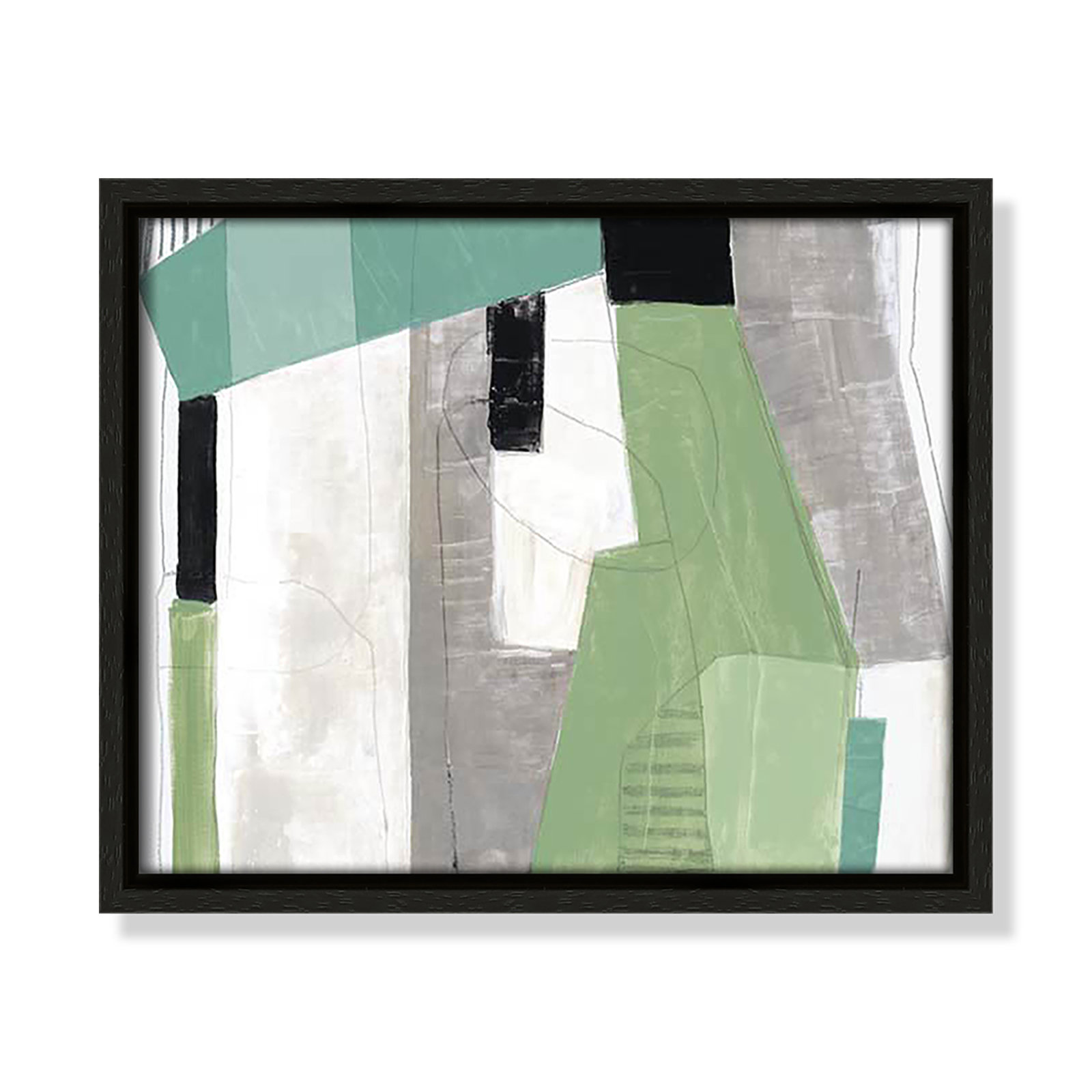 Evergreen Essence by Tom Reeves, No Mat, Espresso Floater Frame - Fine Art Canvas Print, 9.5" H x 11.5" W x 2" D