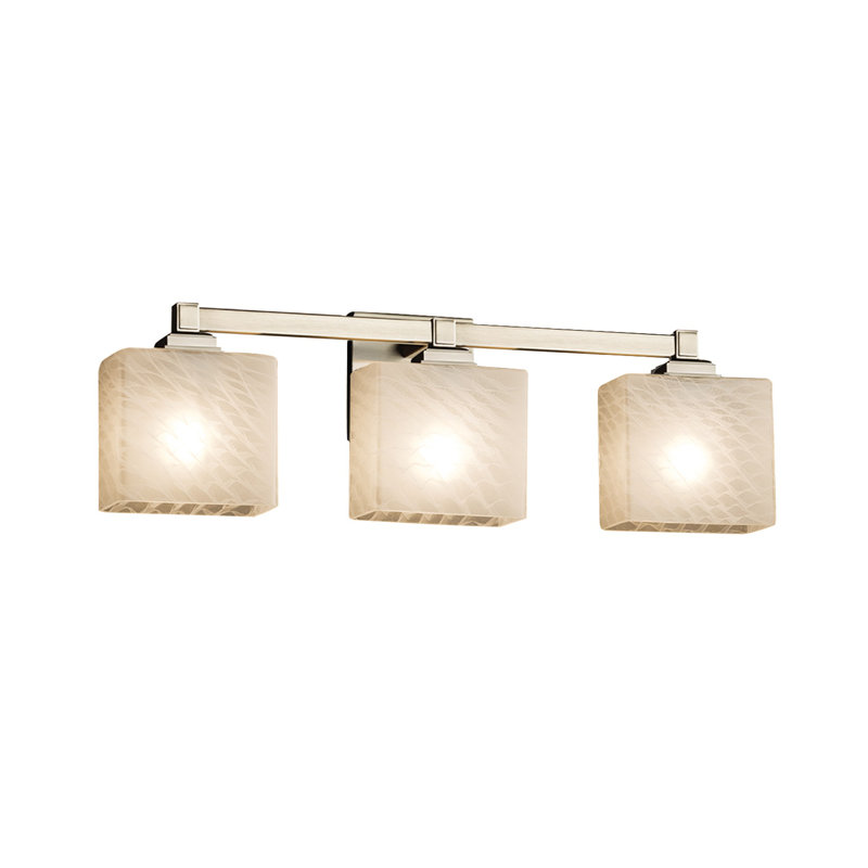 Shmavon 3 - Light Vanity Light, Brushed Nickel, Weave