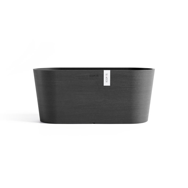 Pot Planter, 6.5" H x 15.75" W x 6.5" D, Dark Gray