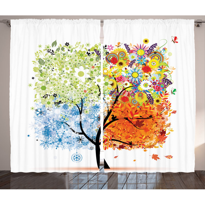 Semi Sheer Curtain Pair, 54" W x 84" L
