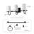 5-Piece All-In-One Matte Black Bathroom Kit With 22" 3-Light Vanity Light And Damp Rated Linen Shade
