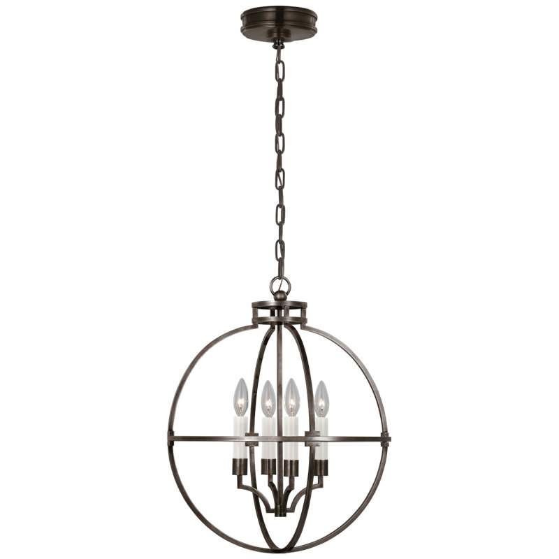 Chapman & Myers Lexie Globe Lantern, Bronze, 22.25" H x 18" W x 18" D