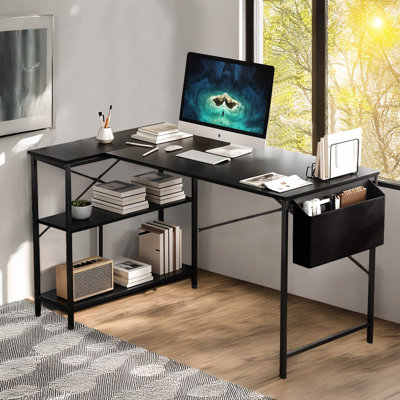 Foldable Modular Iron Computer Desk