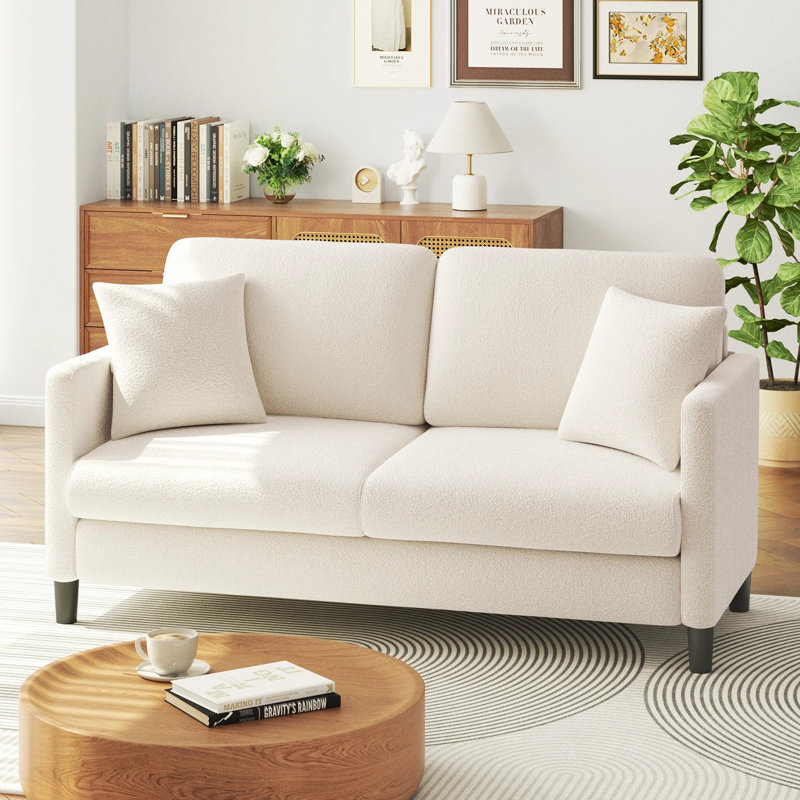 Nikali 3 Seater Teddy Sofa, Beige