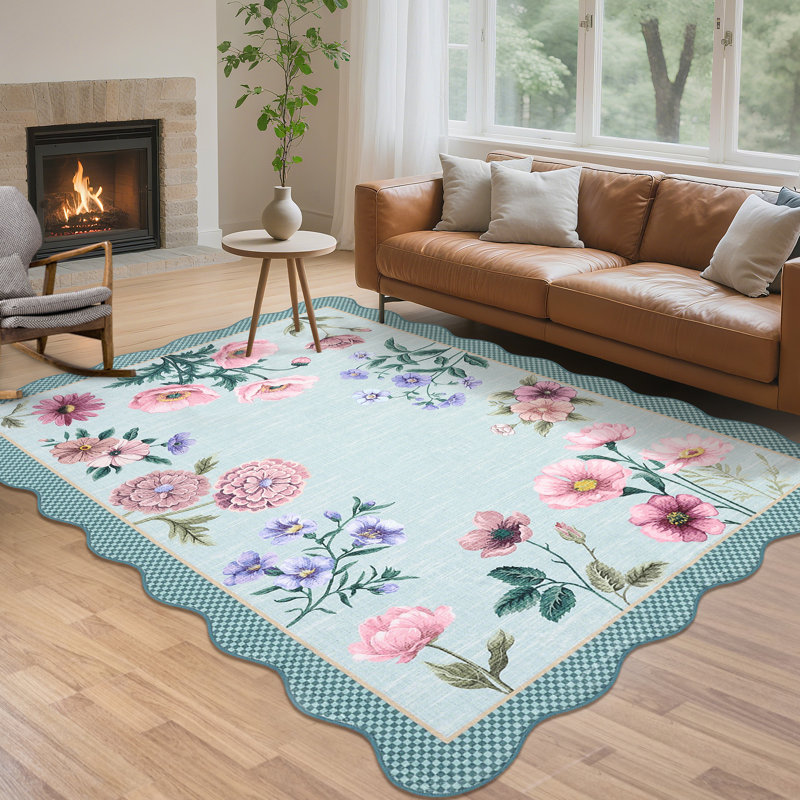 Tapis Farmhouse Floral, Rectangle 9 pi x 12 pi