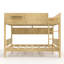 Lit superposé moderne Gaven avec tablettes de rangement et bois massif-126134992