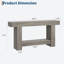 Console 63 po avec tablette de rangement à 2 niveaux, table d'appoint pour entrée, canapé long pour le salon ou le couloir-1276576219