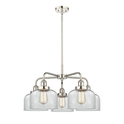 Lustre en verre à 5 lumières Bell
