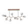 Gem 10 - Light Dimmable LED Sputnik Modern Linear Chandelier