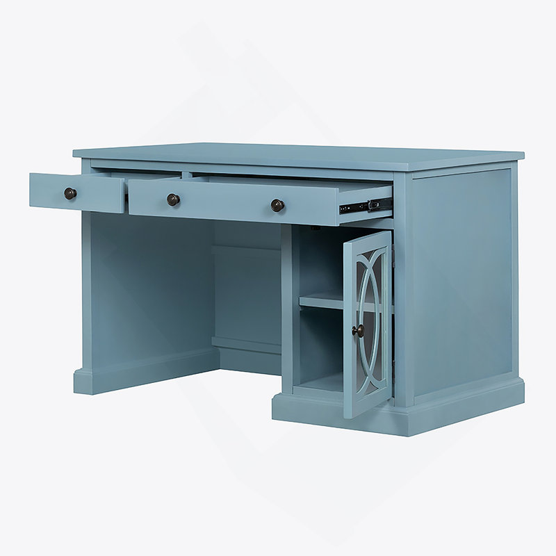 Bureau bleu 50 po x 26 po x 31 po, Bleu