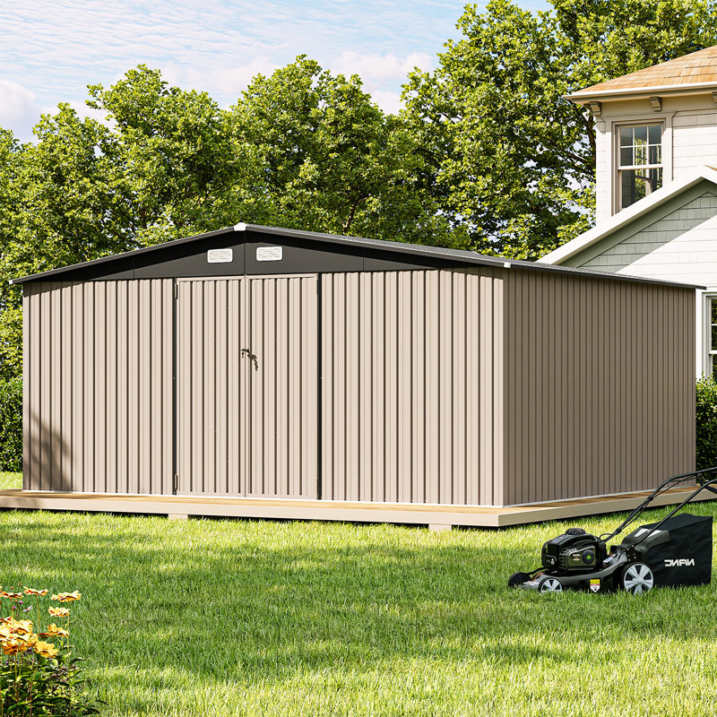 14 Ft. W X 12 Ft. D Outdoor Metal Storage Shed