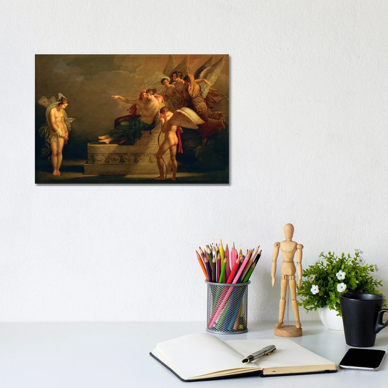 Legend Of Cupid And Psyche by Angelica Kauffmann - Wrapped Canvas Painting