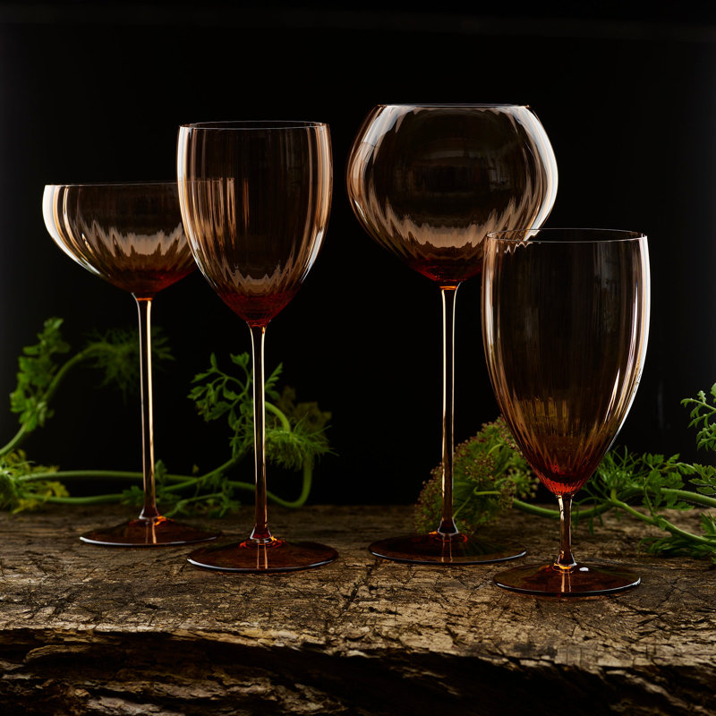 Quinn Crystal White Wine Glass, Citrine
