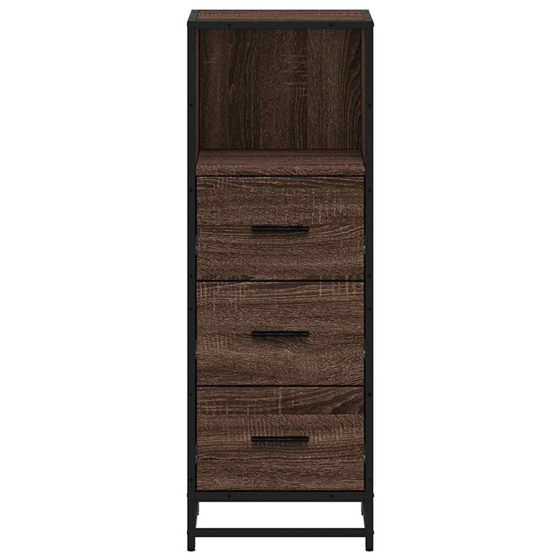 Shoniece Bathroom Cabinet, Brown Oak