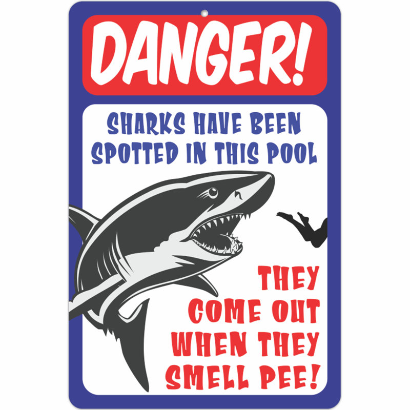 Funny Pool Area Sign