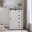 Armoire, ferme moderne, rangement à 5 tiroirs, commode avec porte de grange coulissante, commode haute, commode