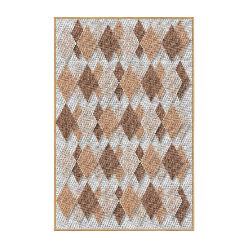 Tapis zone beige à motifs, Rectangle 4 pi x 6 pi