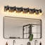 Luminaires de meuble-lavabo Farmhouse, luminaires de salle de bain 6 lumières au-dessus d'un miroir, appliques murales rustiques avec abat-jour en verre pour le salon, la chambre à coucher, le couloir