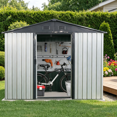 Supply Video NEW Metal Carport 12 ×20 FT Heavy Duty With Galvanized Steel Roof, Metal Garage Canopy With Galvanized Steel Roof & Frame, Car Tent Outdoor Storage Shed For Car, Boats And Truck, Gray