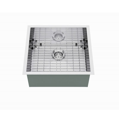 Évier de cuisine encastrable 21 po x 20 po avec grille d'évier et crépine