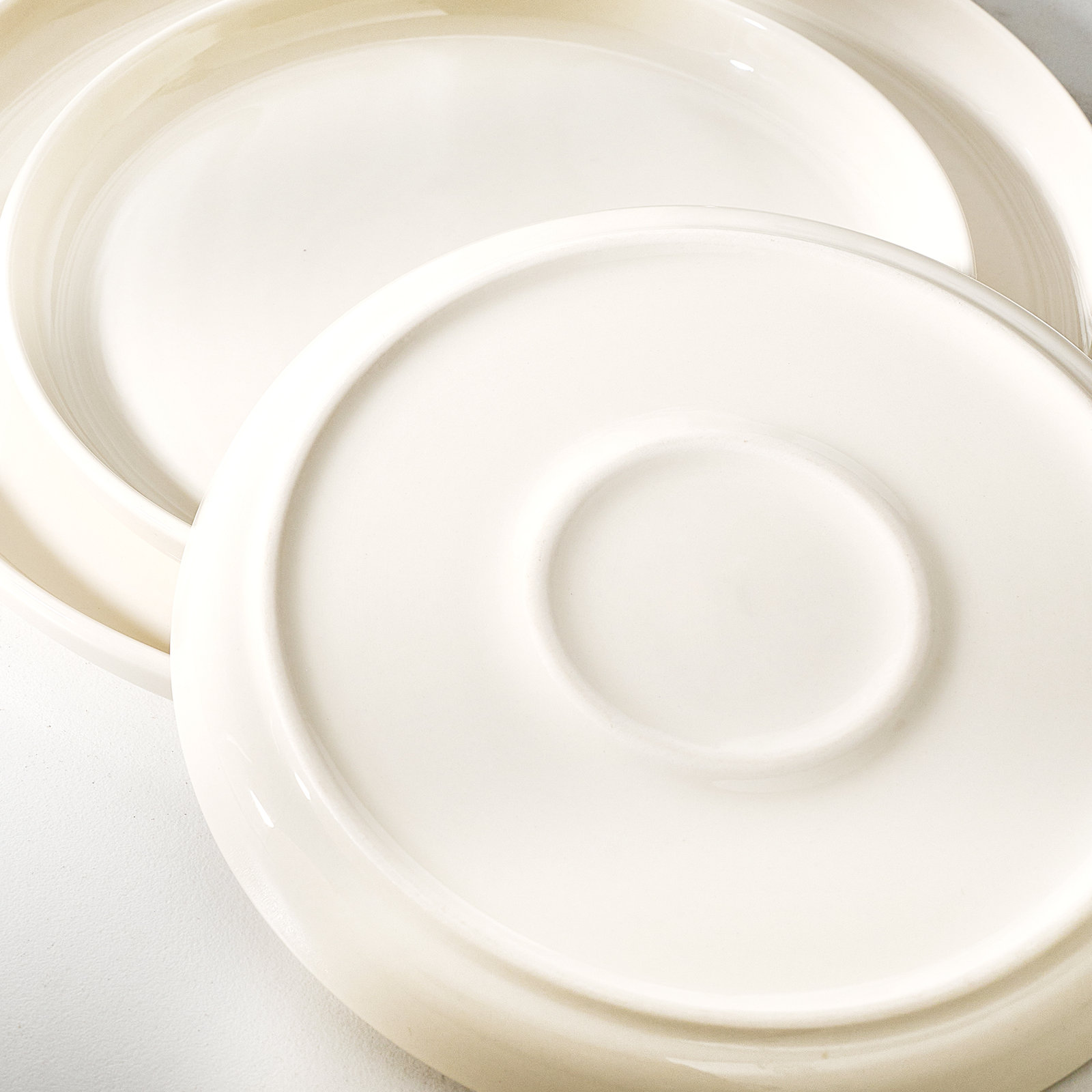 12-Piece Porcelain Dinnerware Set, Cream