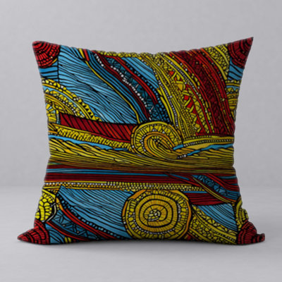 Abstract Reversible Throw Pillow