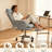 Wide Pet‑Friendly Reclining Swivel Office Chair-757632142