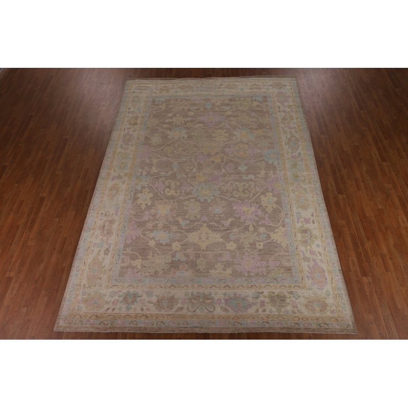 Vegetable Dye Oushak Turkish Area Rug 9