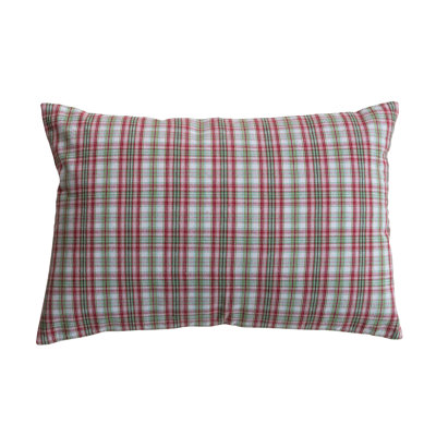 Artisan Woven Plaid Cotton Lumbar Pillow