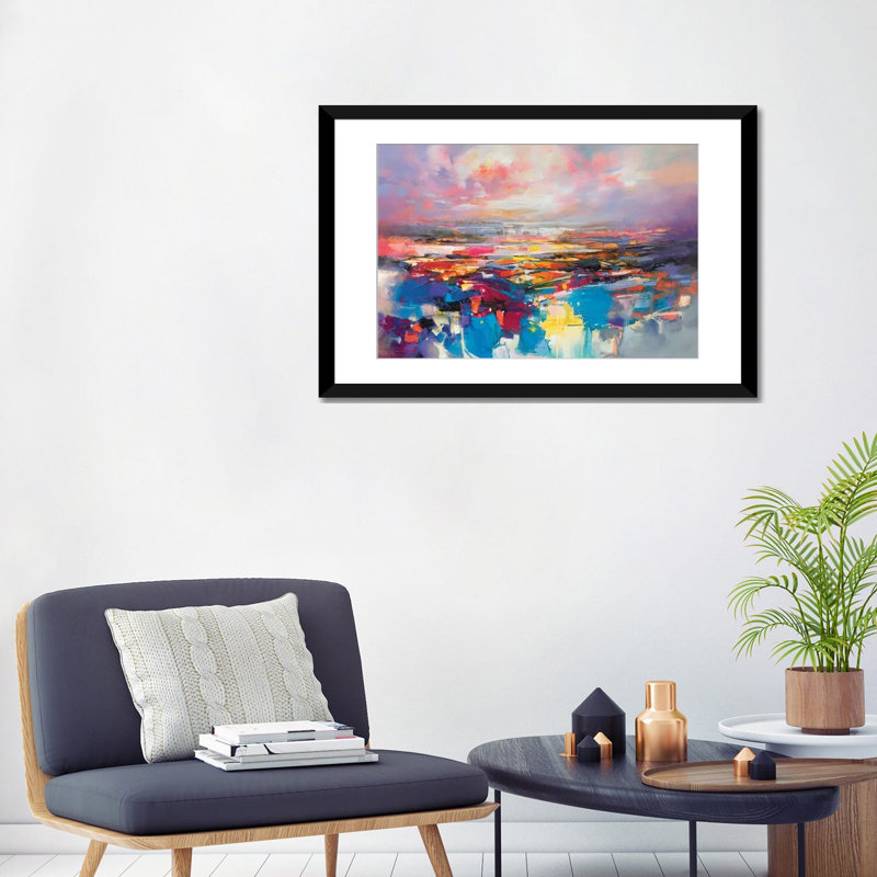 «Quantum Gravity», reproduction sur toile, Papier d'art encadré noir, Blanc, H 24 po x l 32 po x P 1 po