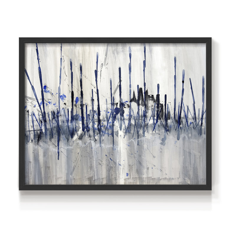 Marshes Edge - Reproduction encadrée - Restickable, H 8 po x l 10 po, Noir, noir, noir, noir
