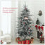 Arbre de Noël artificiel pin nordique avec pointes enneigées enneigées 1939, support en métal pliable, assemblage facile, arbre de Noël à charnières pour les vacances de bureau à domicile