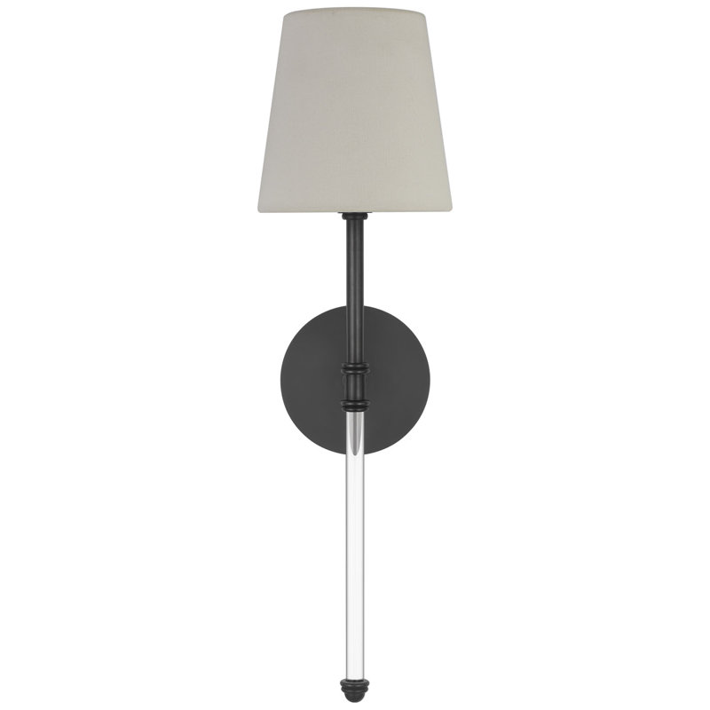 Suzanne Kasler Camille 20" Cordless Sconce with Linen Shade, Bronze