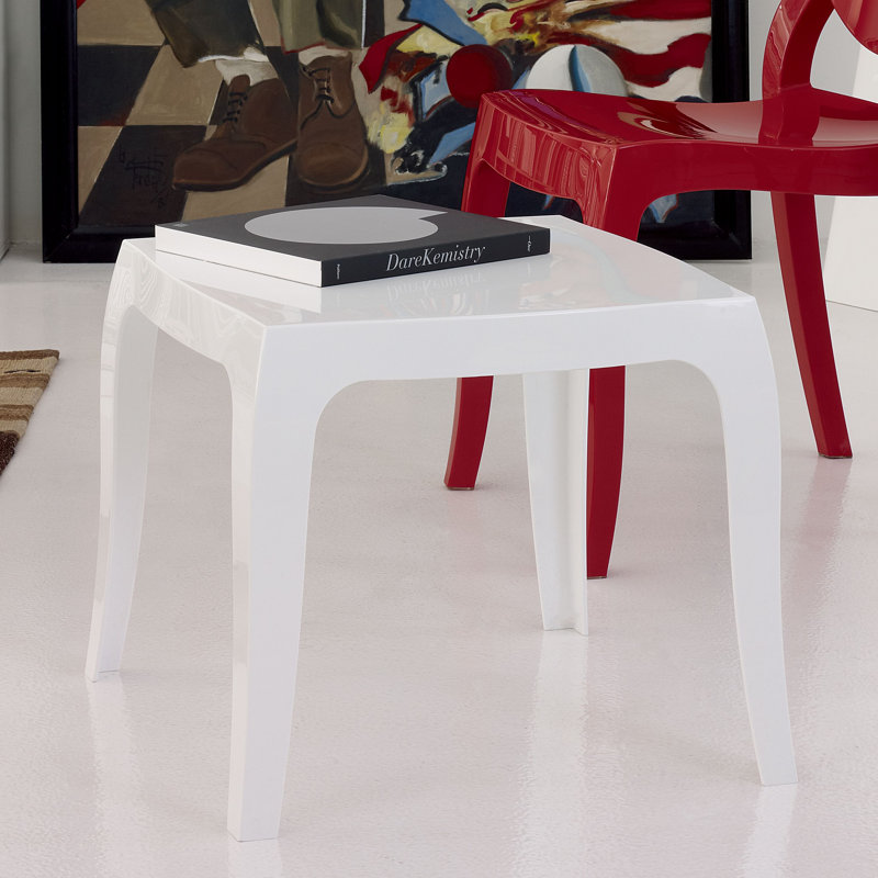 Table de bout Elinn, Blanc lustré
