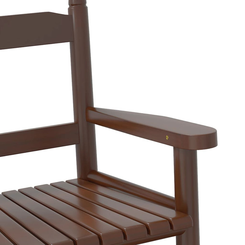 Poplar Wood Rocking Chair, Brown