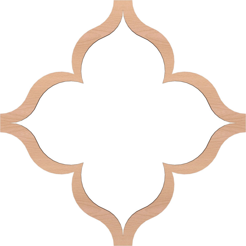Charpente de plafond décorative May, Aulne, H 33 po x l 33 po x P 0,375 po